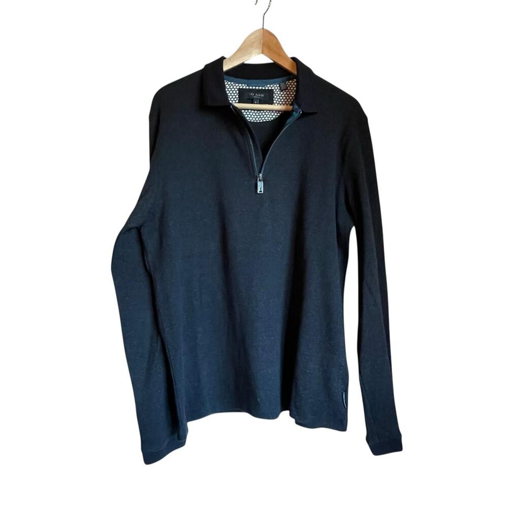 Ted-baker Men's Blue Quarter Zip Pullover